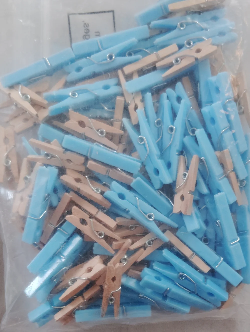 Baby Shower Game Sign and Blue Clothespin Set - Don’t Say Baby